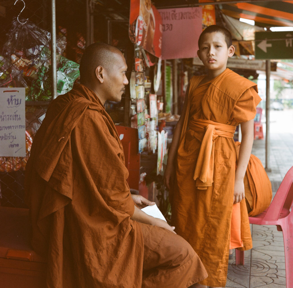 Two Monks in Bangkok, Kodak Portra 160NC